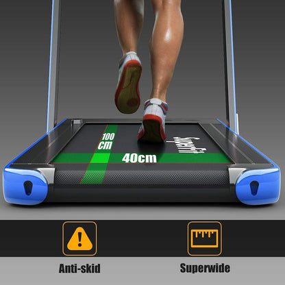 1-12Kph Folding Electric Treadmill with Bluetooth Capability