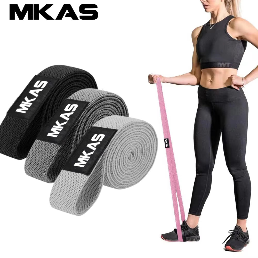 Long Resistance Loop Band Set Unisex Fitness Yoga Elastic Bands Hip Circle Thigh Squat Band Workout Gym Equipment for Home