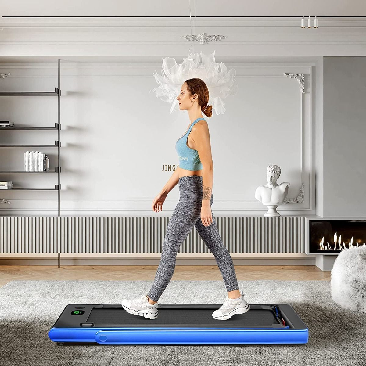 1-12Kph Folding Electric Treadmill with Bluetooth Capability